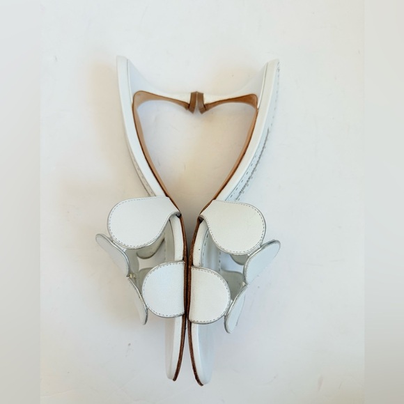 Manolo Blahnik White Lamb Leather Haribalmu 50mm open toe mules EU 38.5 - Picture 6 of 10